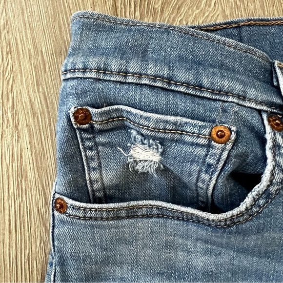 Levi's High Rise Shorts - Size 30 - Denim Casual Summer - Picture 4 of 7